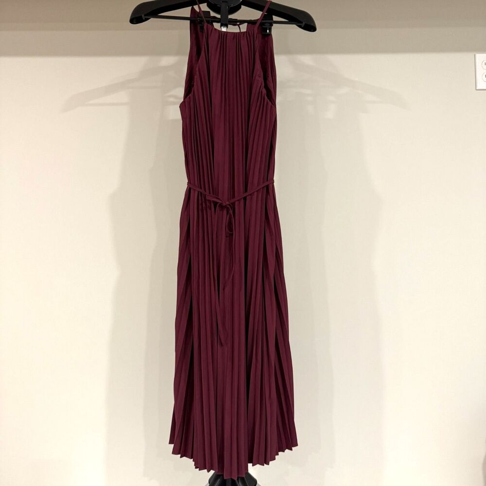 HALARA NWOT Breezeful Plissé Halter Tie-Back Sleeveless Maxi Dress - Size Small - Picture 4 of 14